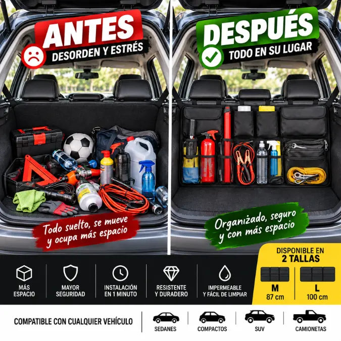 OrganiCar™ | Organizador de Maletero para Carro