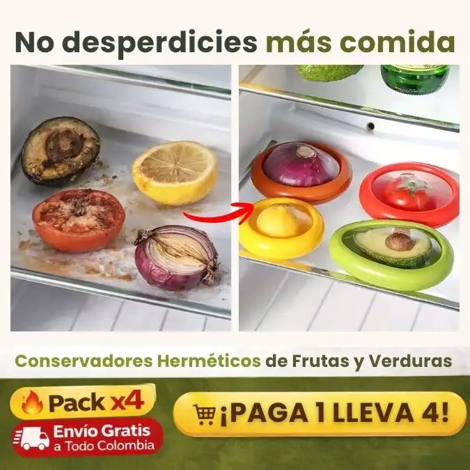 GuardaFresh™ | Selladores Herméticos de Alimentos x 4 Unidades