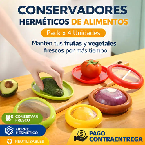 GuardaFresh™ | Selladores Herméticos de Alimentos x 4 Unidades