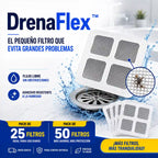 DrenaFlex™ | Filtros desechables para tu desagüe que evitan obstrucciones