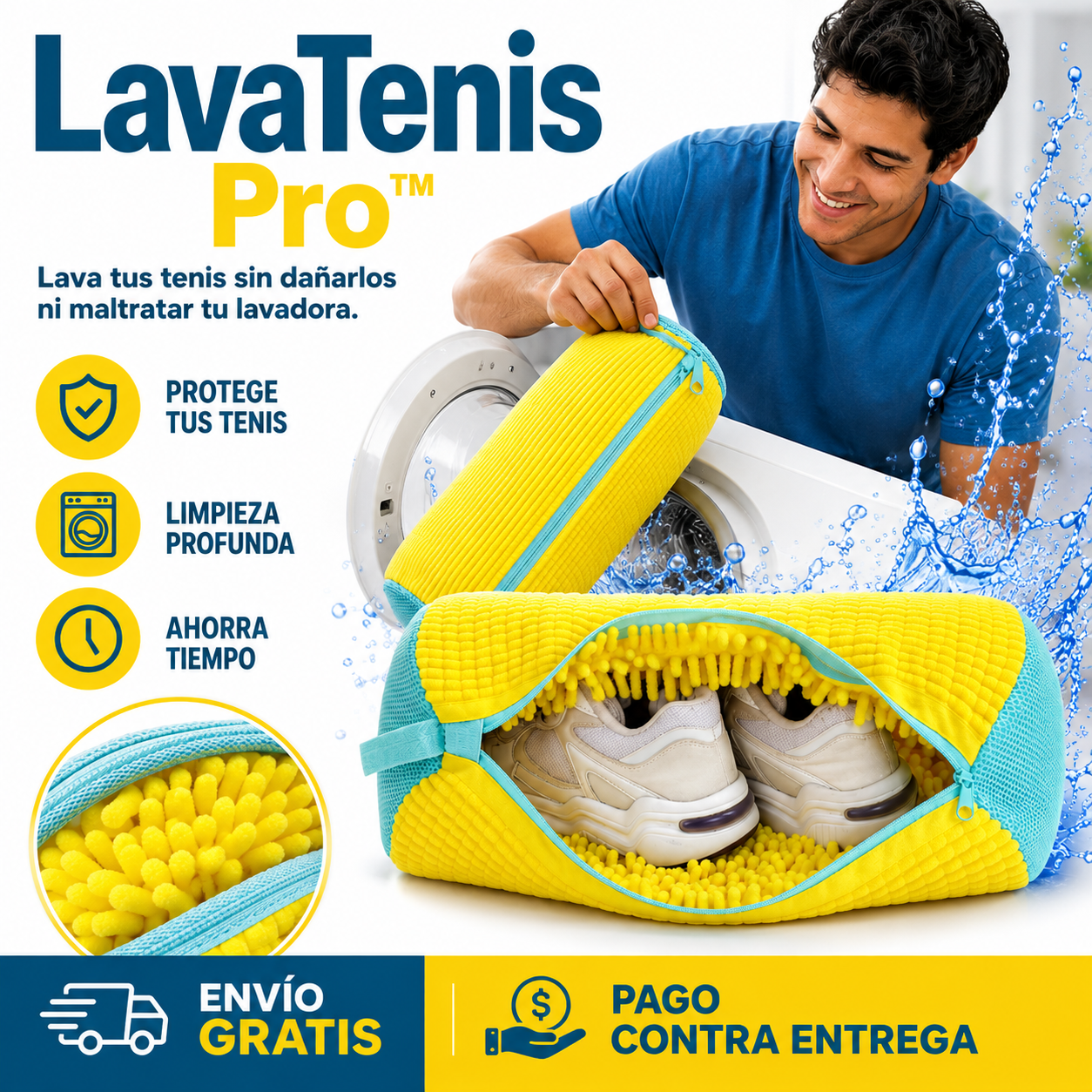 LavaTenis Pro™ | Funda protectora para lavar tenis sin dañarlos