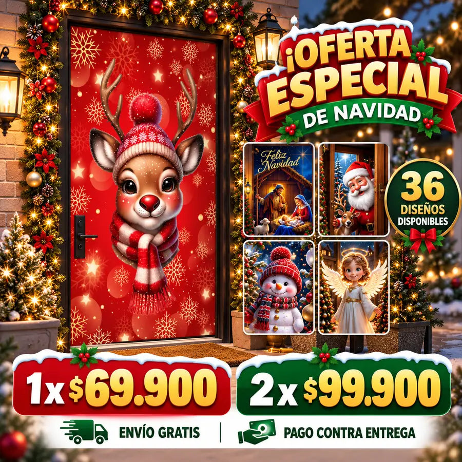 Fundas Navideñas para Puerta™ - c1-hq